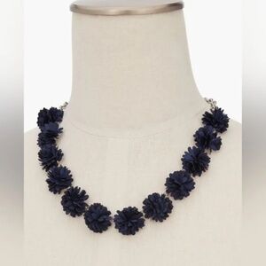 Talbots Midnight Blue Flower Necklace